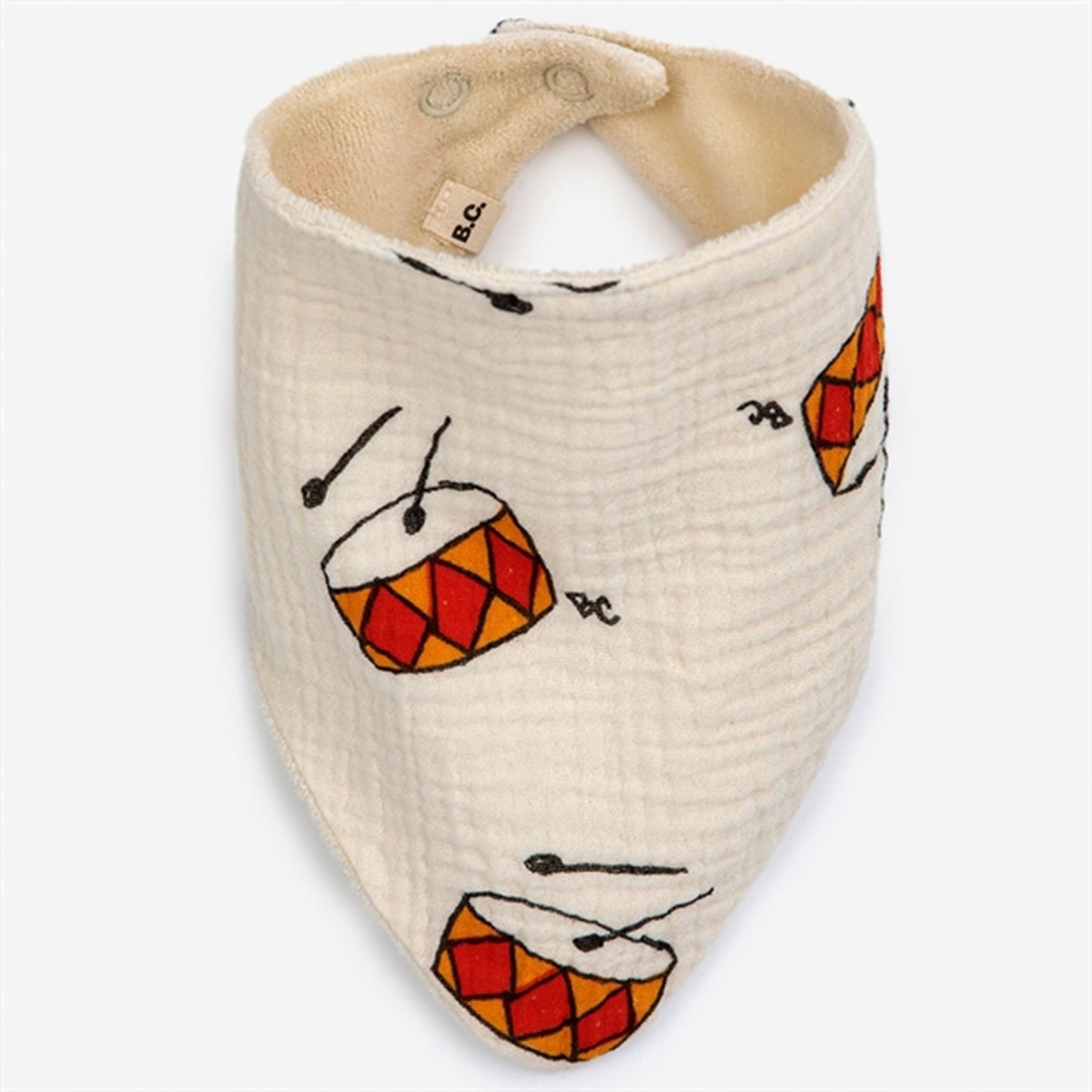 Bobo Choses Baby Play The Drum Bib Offwhite