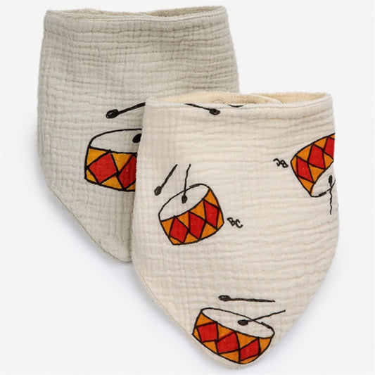 Bobo Choses Baby Play The Drum Bib Offwhite