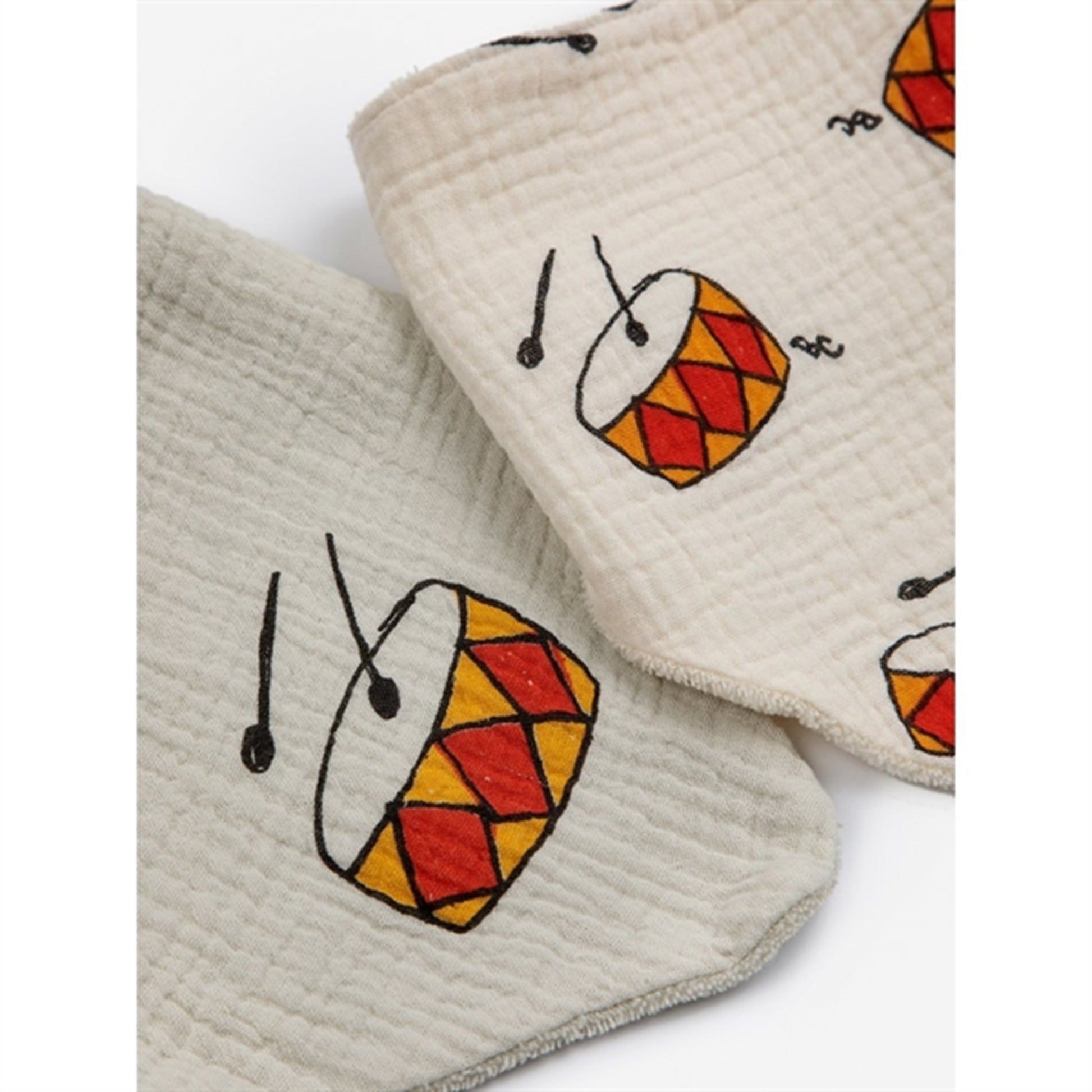 Bobo Choses Baby Play The Drum Bib Offwhite