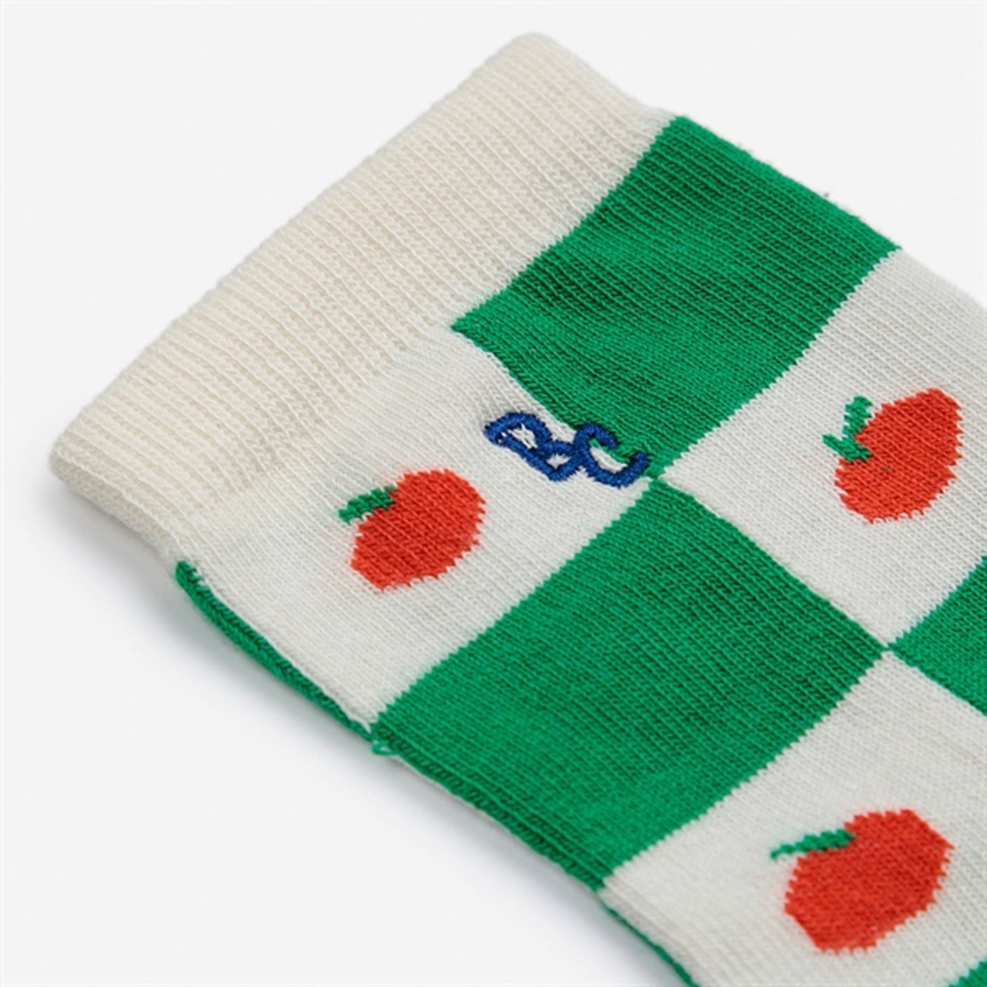 Bobo Choses Tomato All Over Short Socks Offwhite