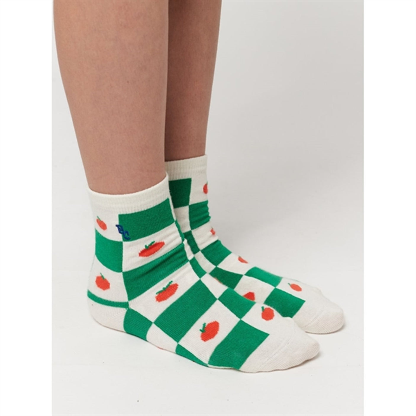 Bobo Choses Tomato All Over Short Socks Offwhite