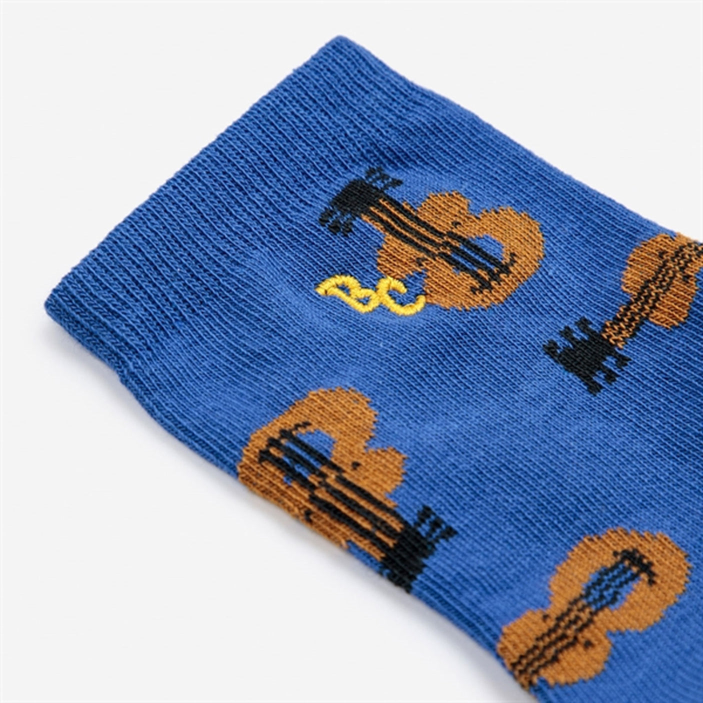 Bobo Choses Acoustic Guitar All Over Short Socks Blue