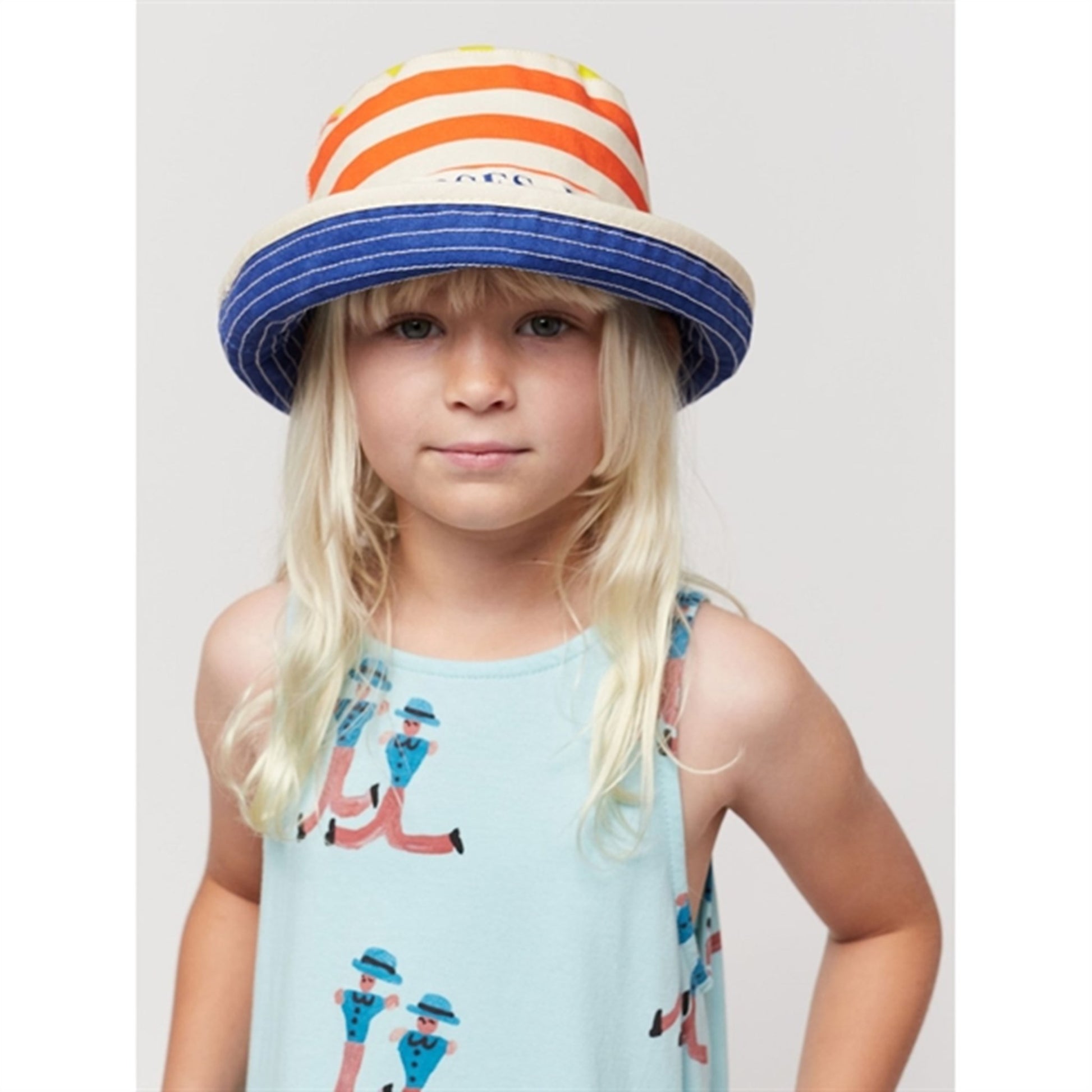 Bobo Choses Multicolor Stripes Reversible Hat Multicolor