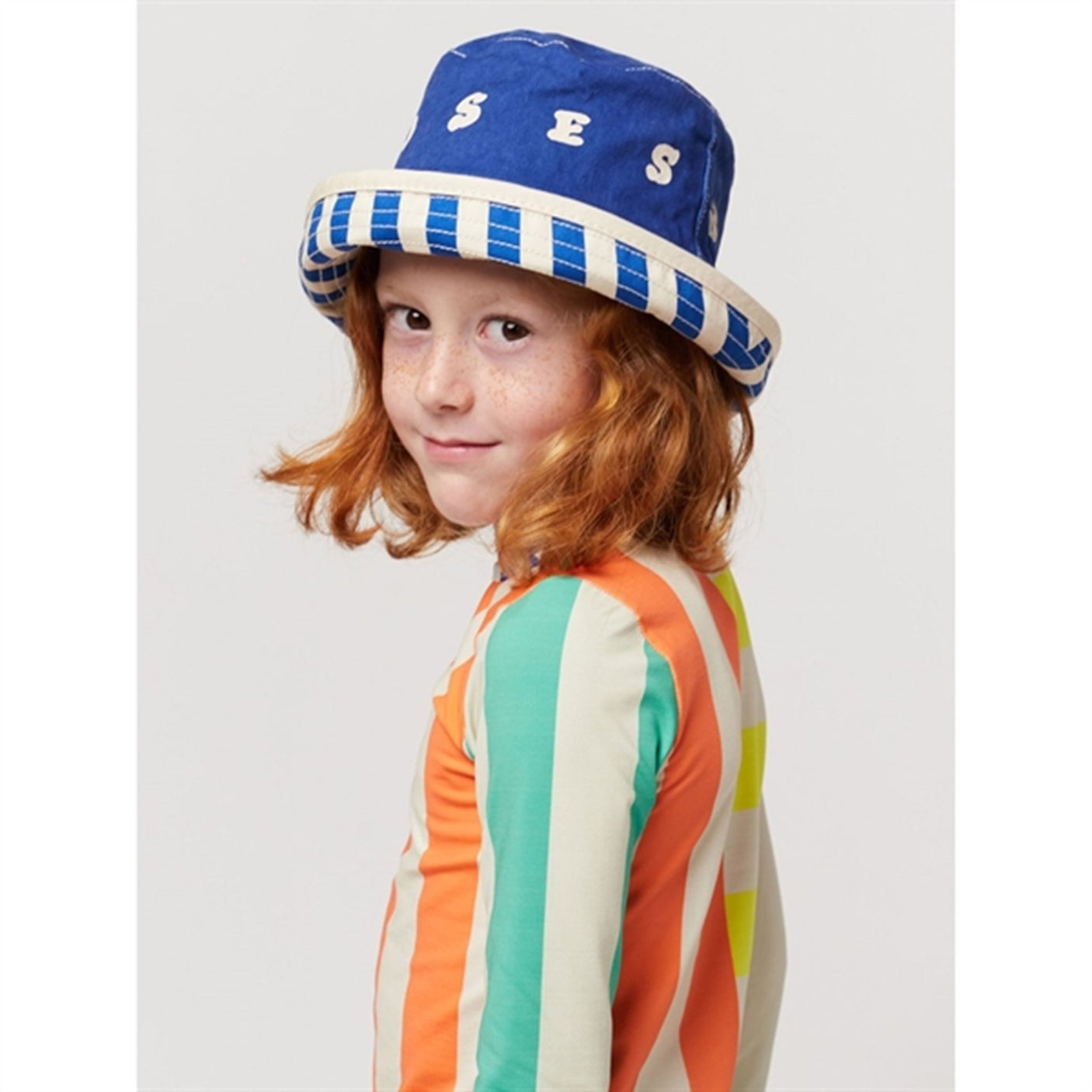 Bobo Choses Multicolor Stripes Reversible Hat Multicolor