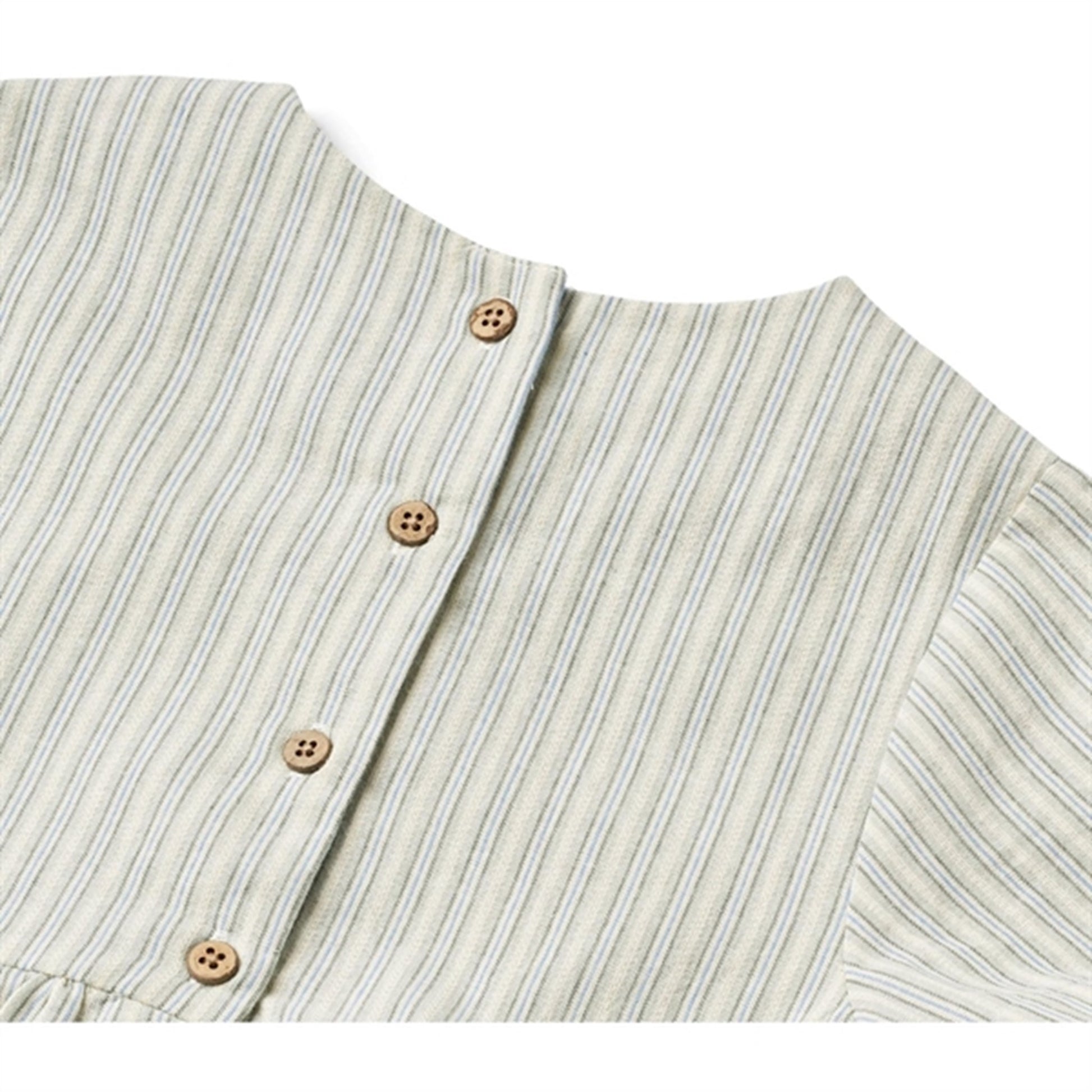 Wheat Aquablue Stripe Dress Esmaralda