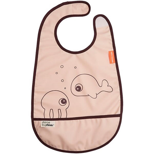 Done by Deer Bib with Velcro Sea Friends Powder