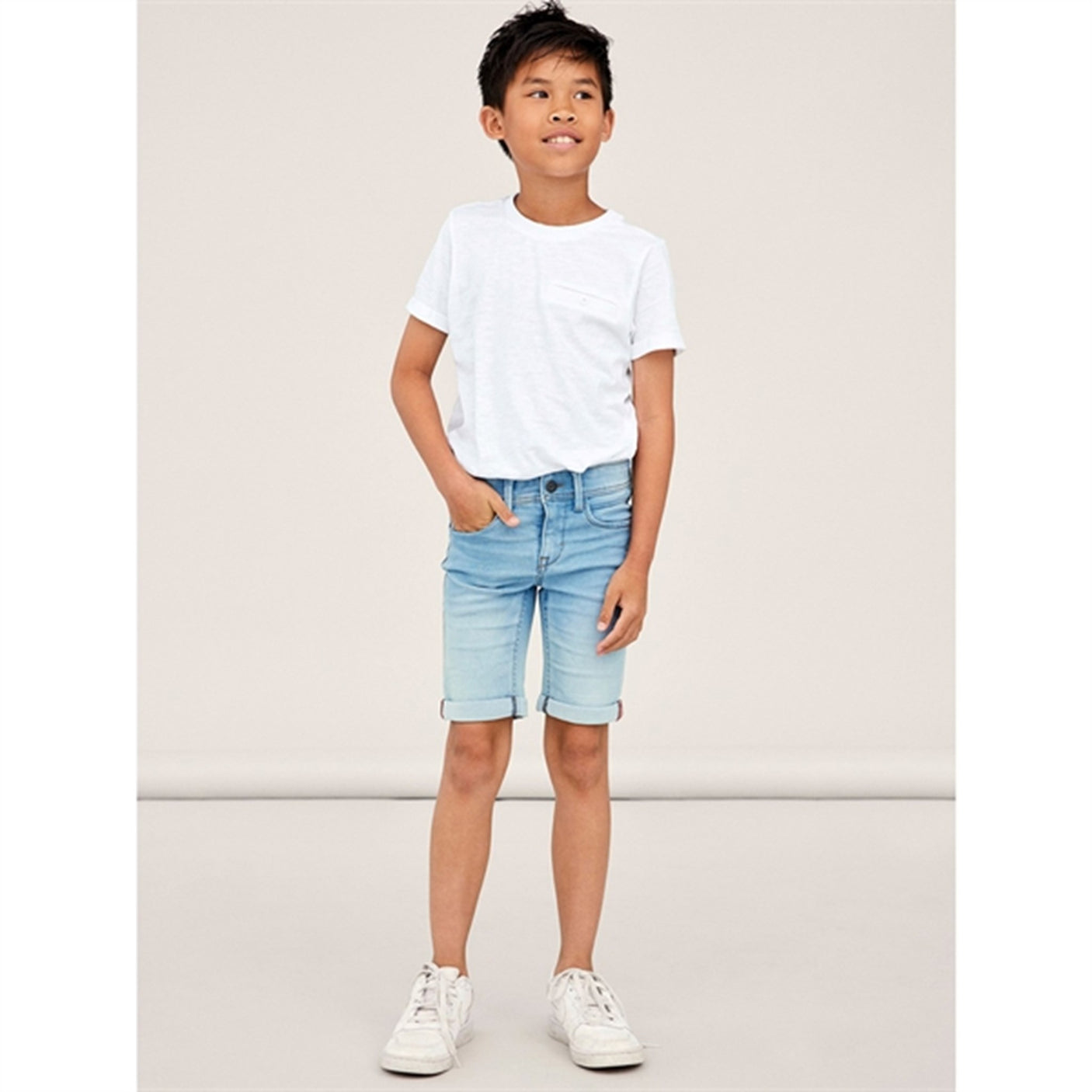 Name it Light Blue Denim Silas Slim Denim Shorts Noos