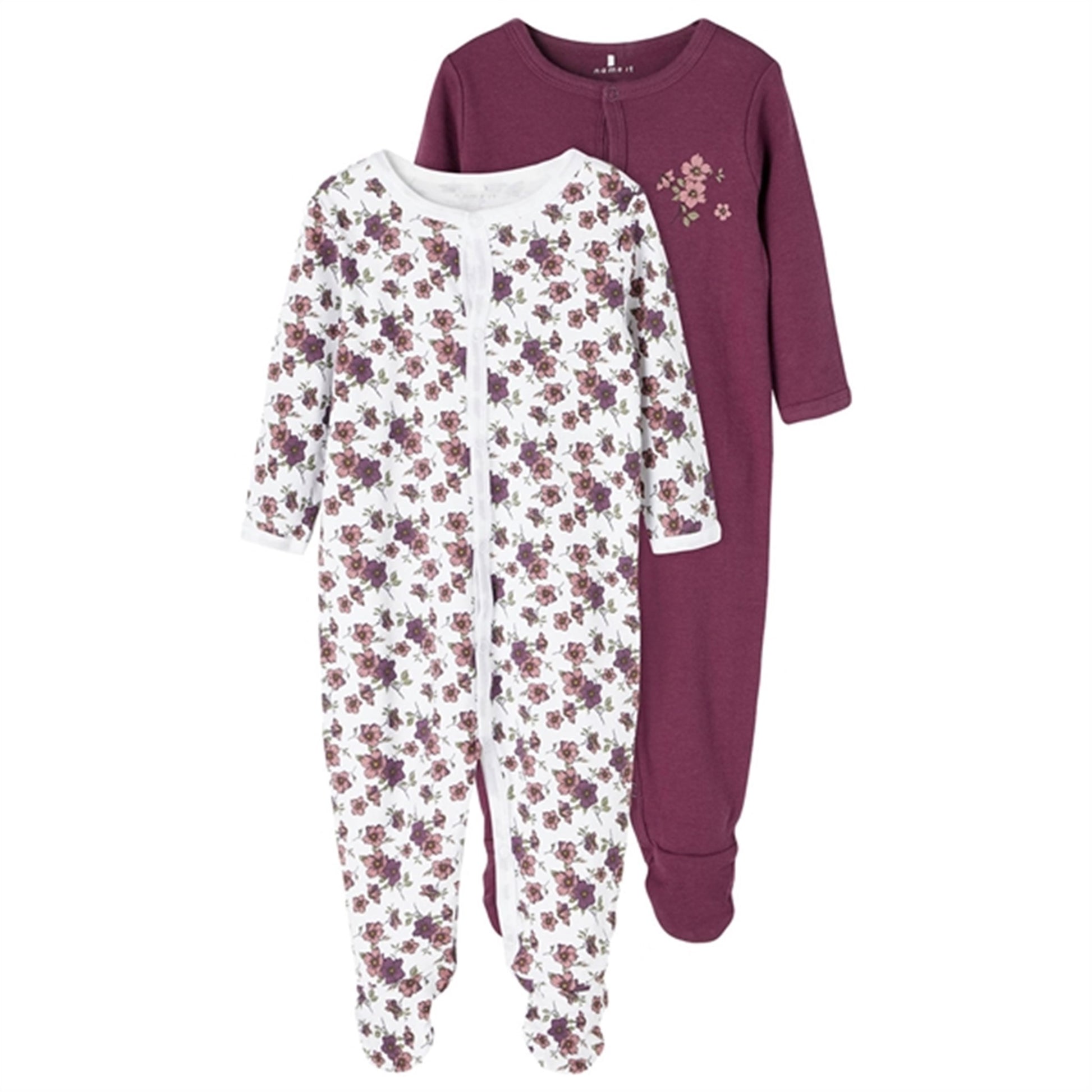 Name it Prune Purple Nightsuit 2-pack Noos