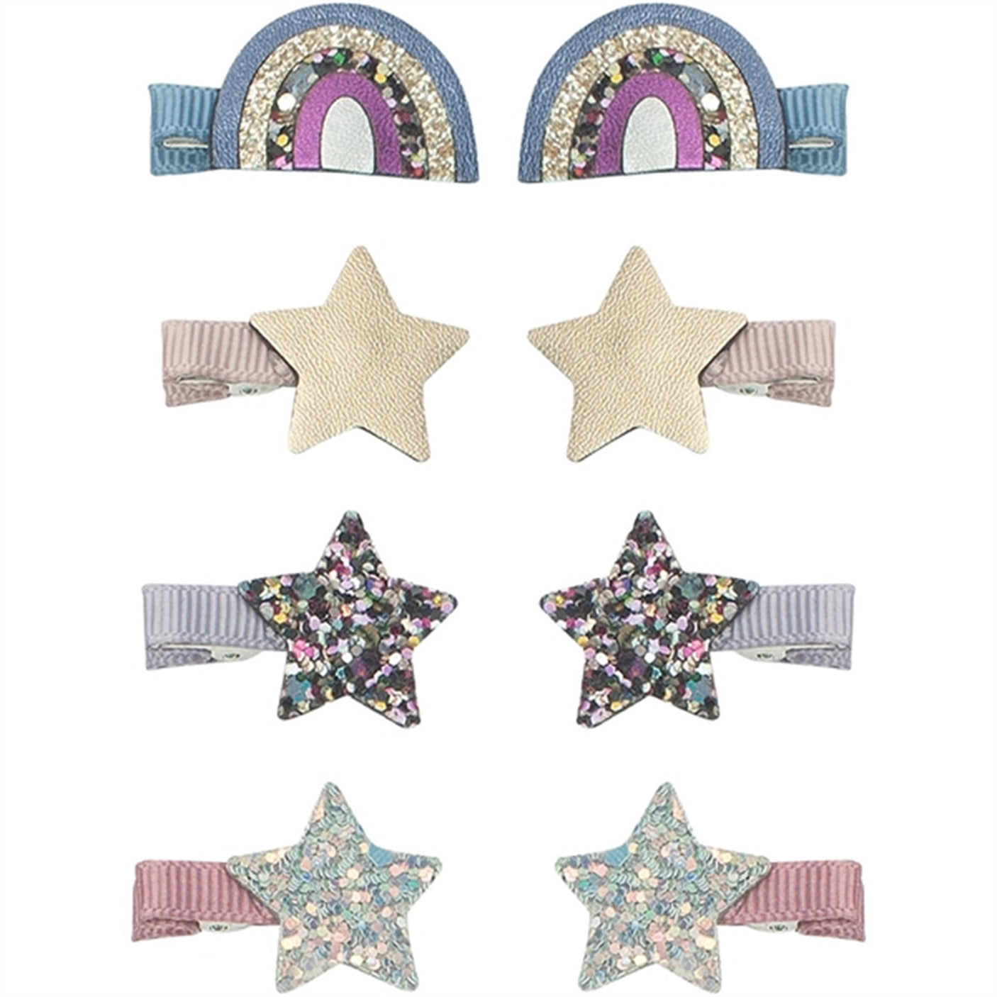 Mimi & Lula 8 Hair Clips Mini Over The Rainbow Ziggy