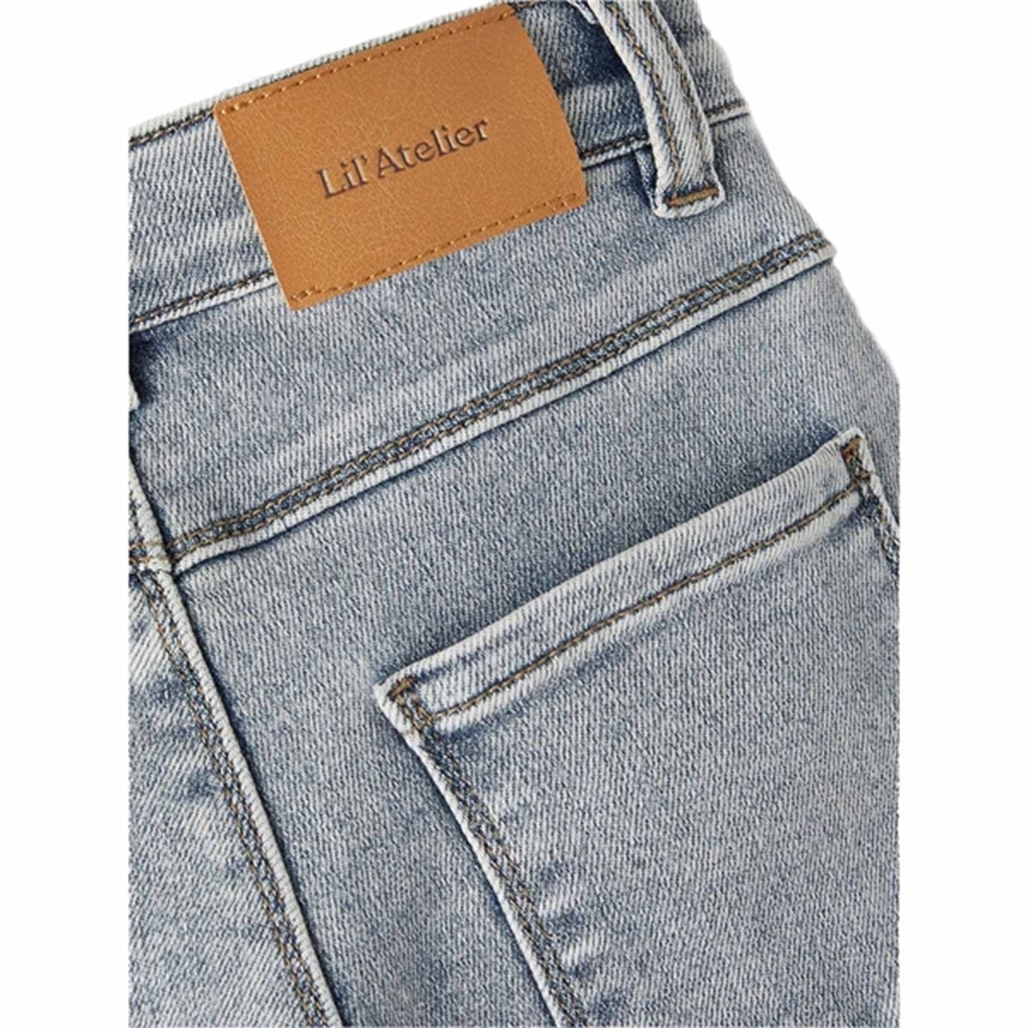 Lil' Atelier Medium Blue Denim Wide Ankel Jeans 3