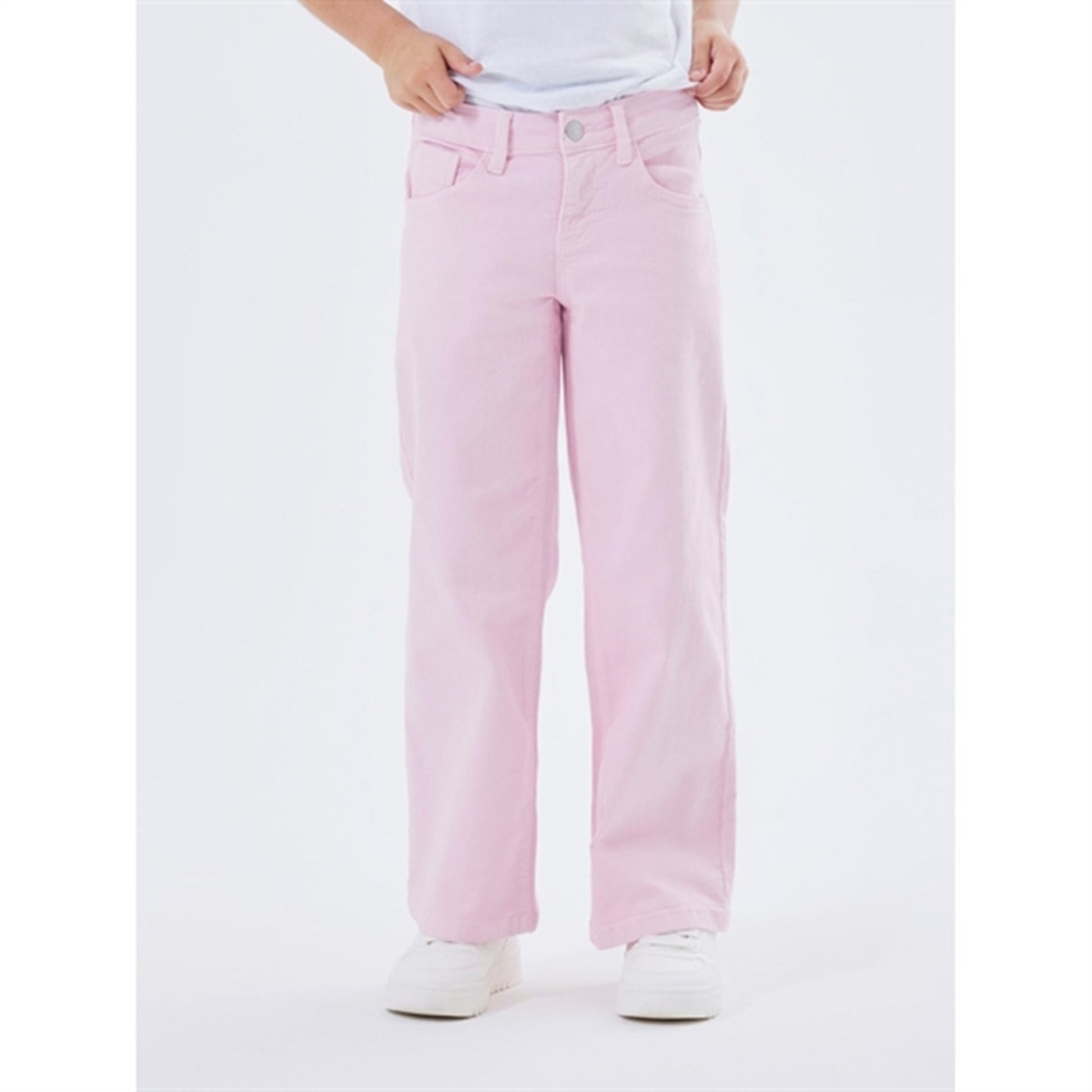 Name it Parfait Pink Rose Wide Twill Pants Noos