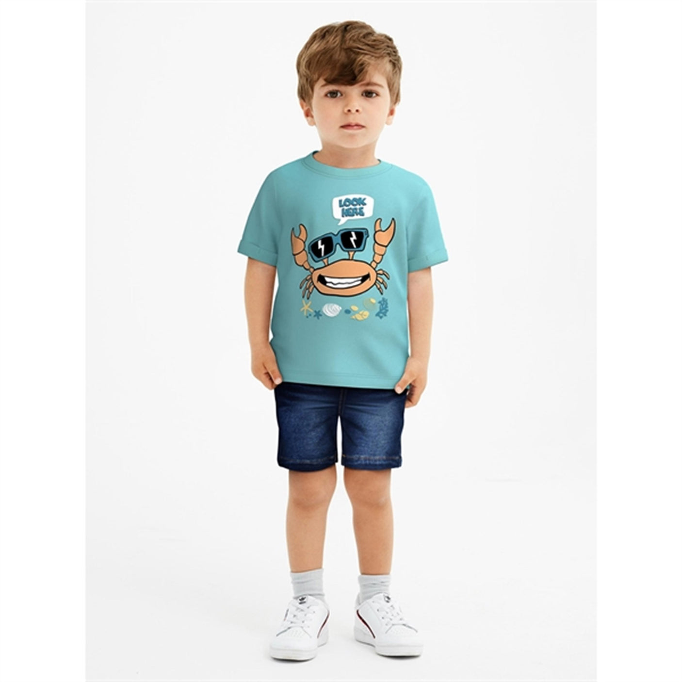 Name it Dark Blue Denim Ryan Jogger Denim Shorts