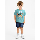 Name it Dark Blue Denim Ryan Jogger Denim Shorts