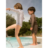 Lil'Atelier Coffee Quartz Fagmo Loose Swim Shorts