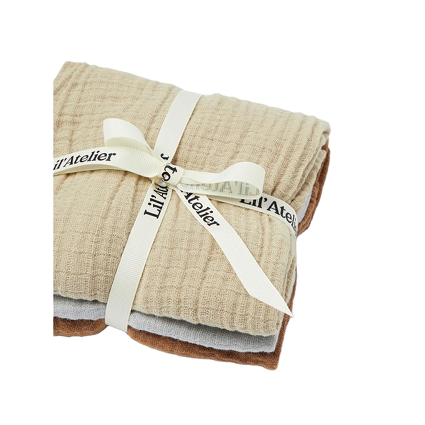 Lil'Atelier Harbor Mist Isley Muslin Cloths 3-pack