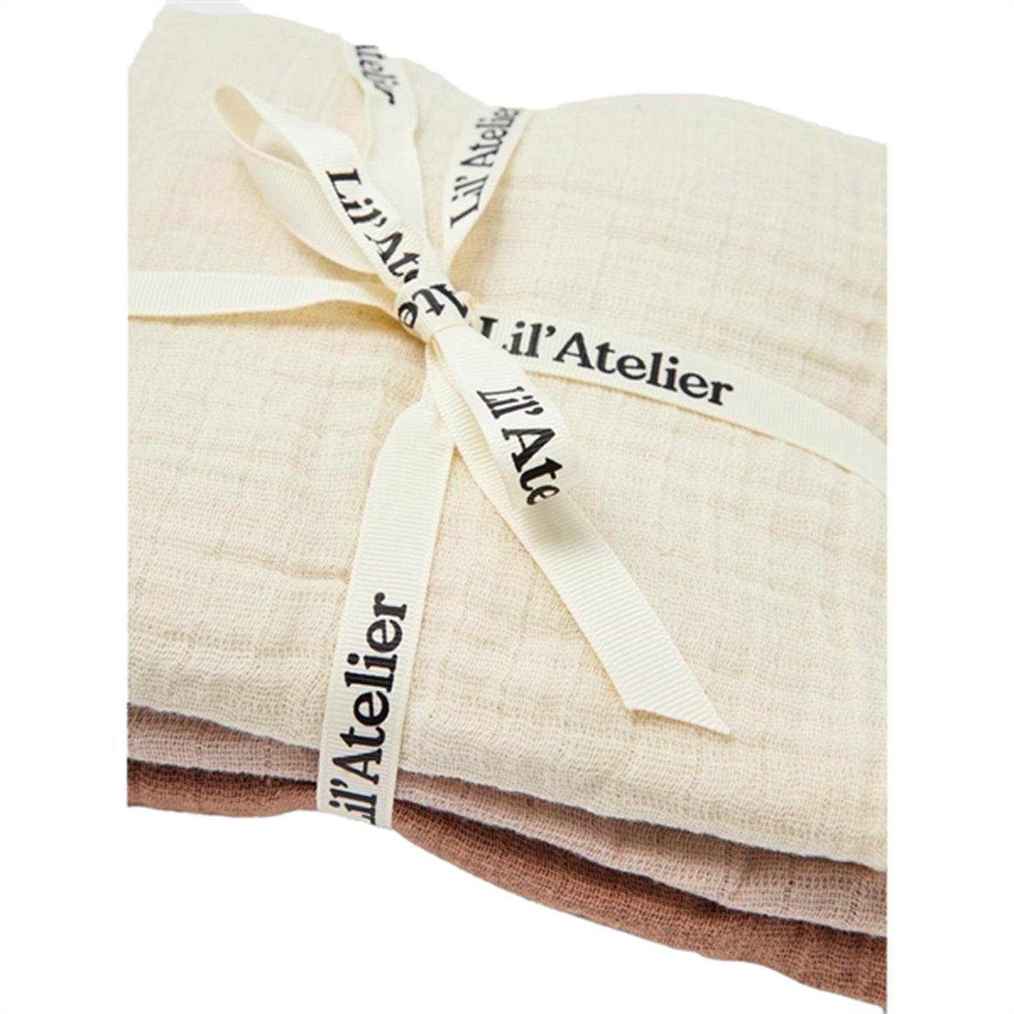 Lil'Atelier Rose Dust Isley Muslin Cloths 3-pack