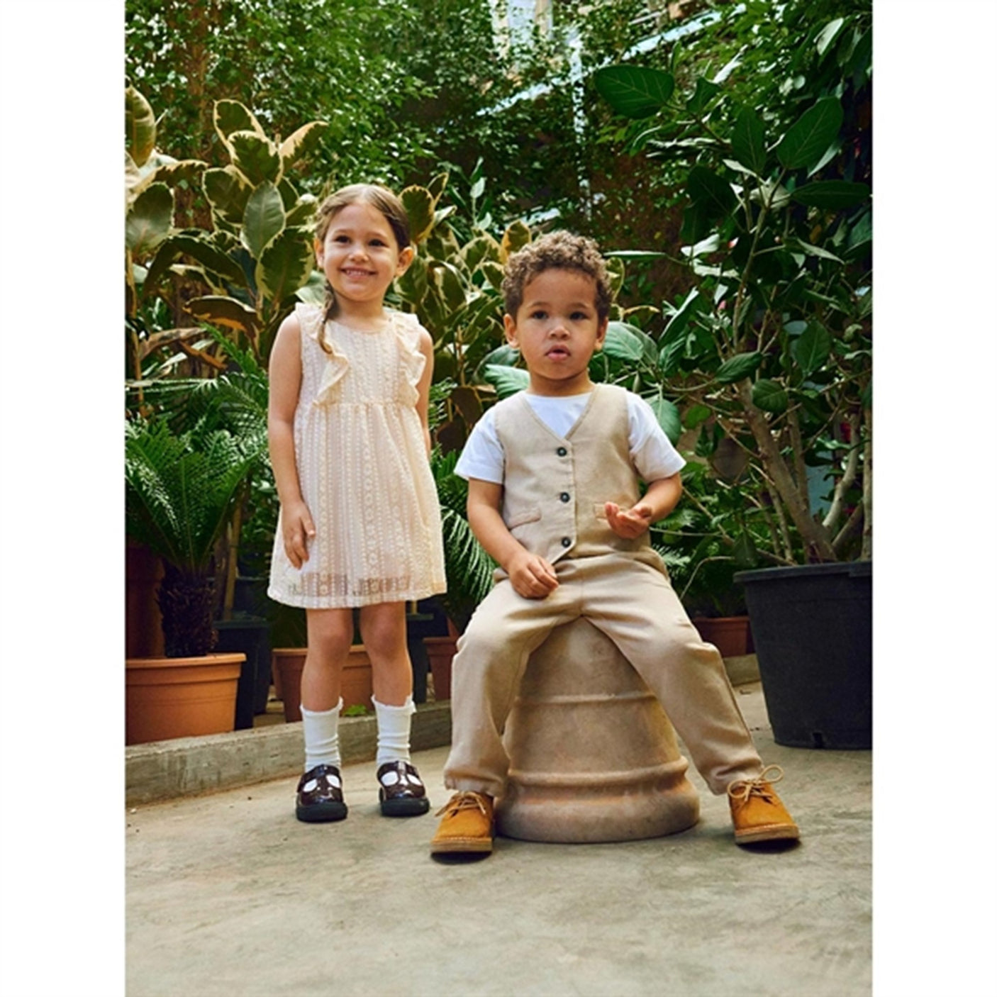 Name it Créme De Pêche Fimille Spencer Dress