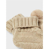 Name it White Pepper Wrilla Wool Knit Slippers With Pom Pom