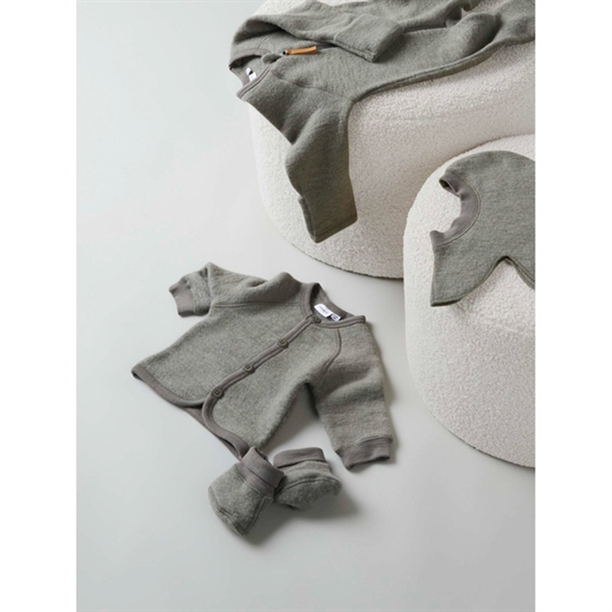 Name it Vetiver Wmino Wool Cardigan