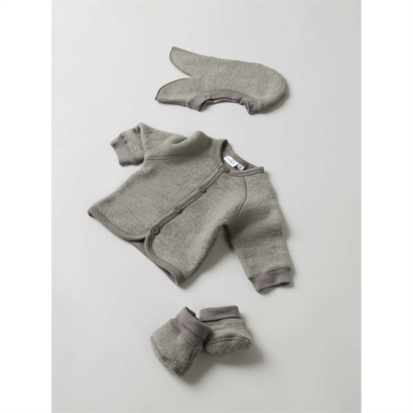 Name it Vetiver Wmino Wool Cardigan