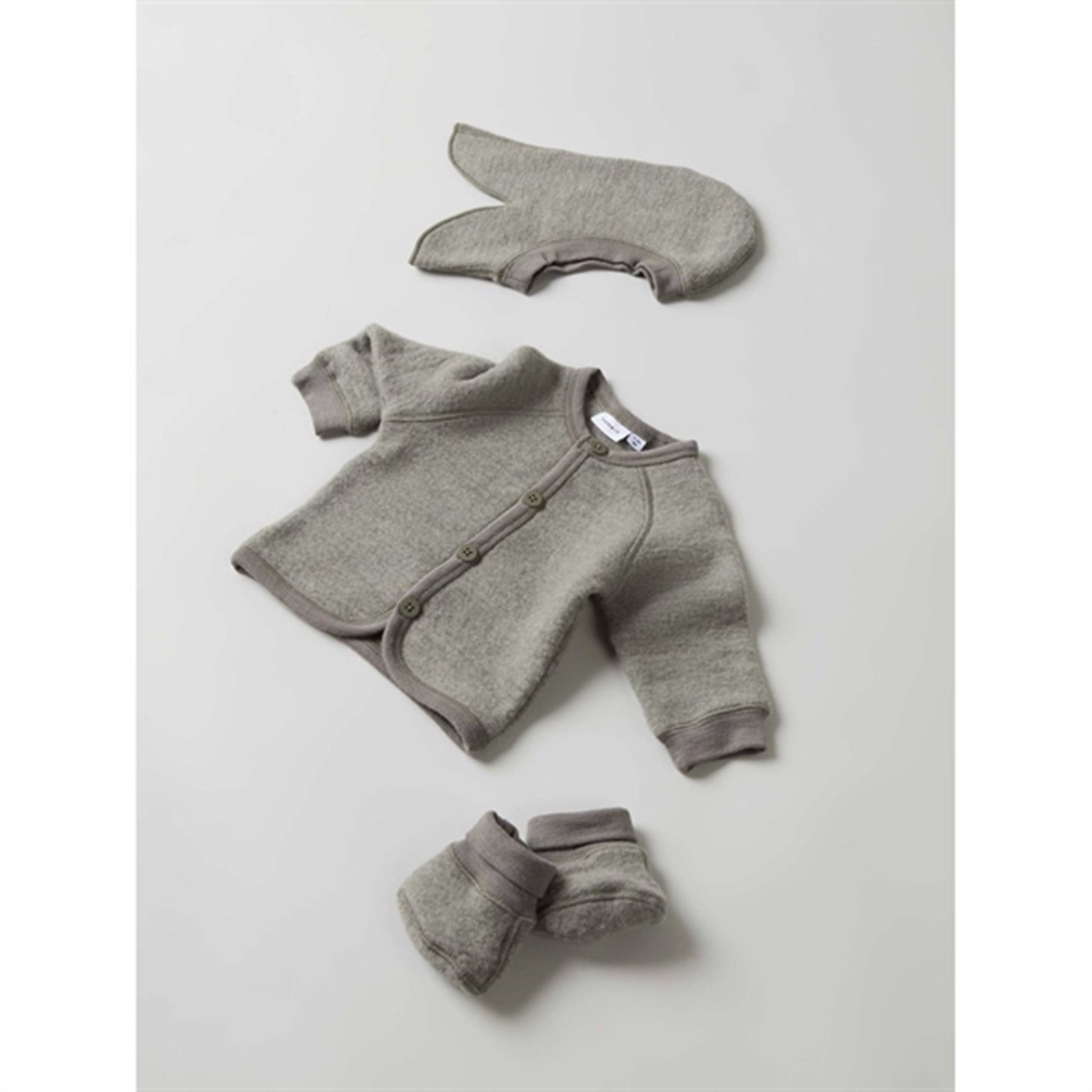 Name it Vetiver Wmino Wool Cardigan