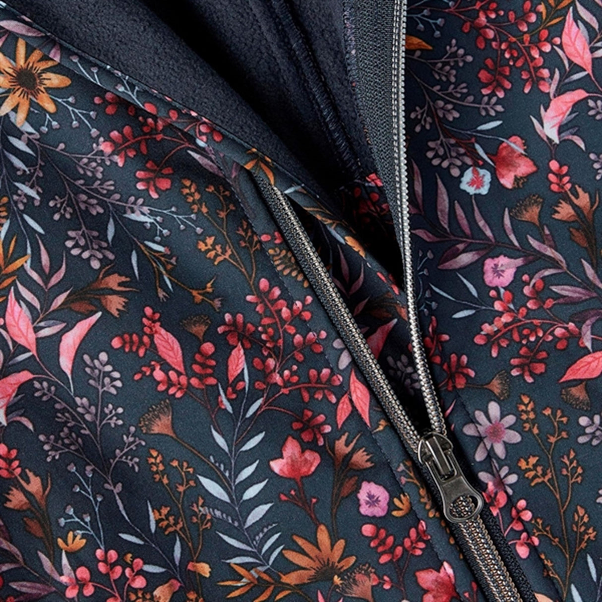 Name it Dark Sapphire Alfa Softshell Jacket Flower Branches
