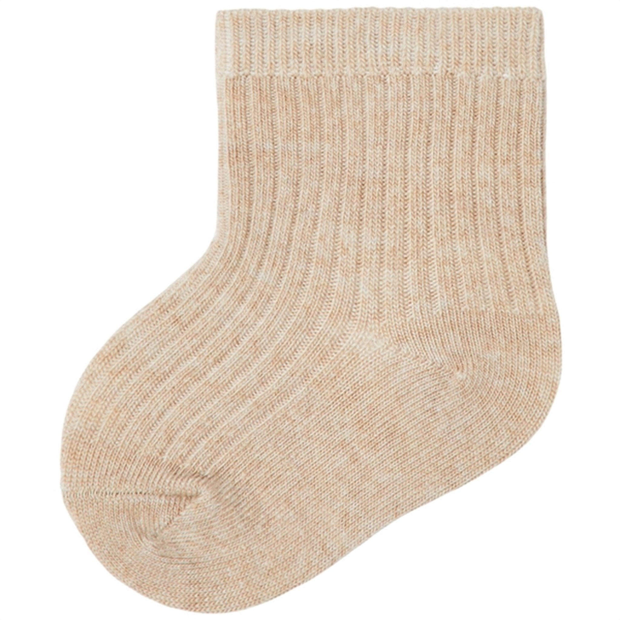 Lil' Atelier Warm Sand Rakel Wool Socks