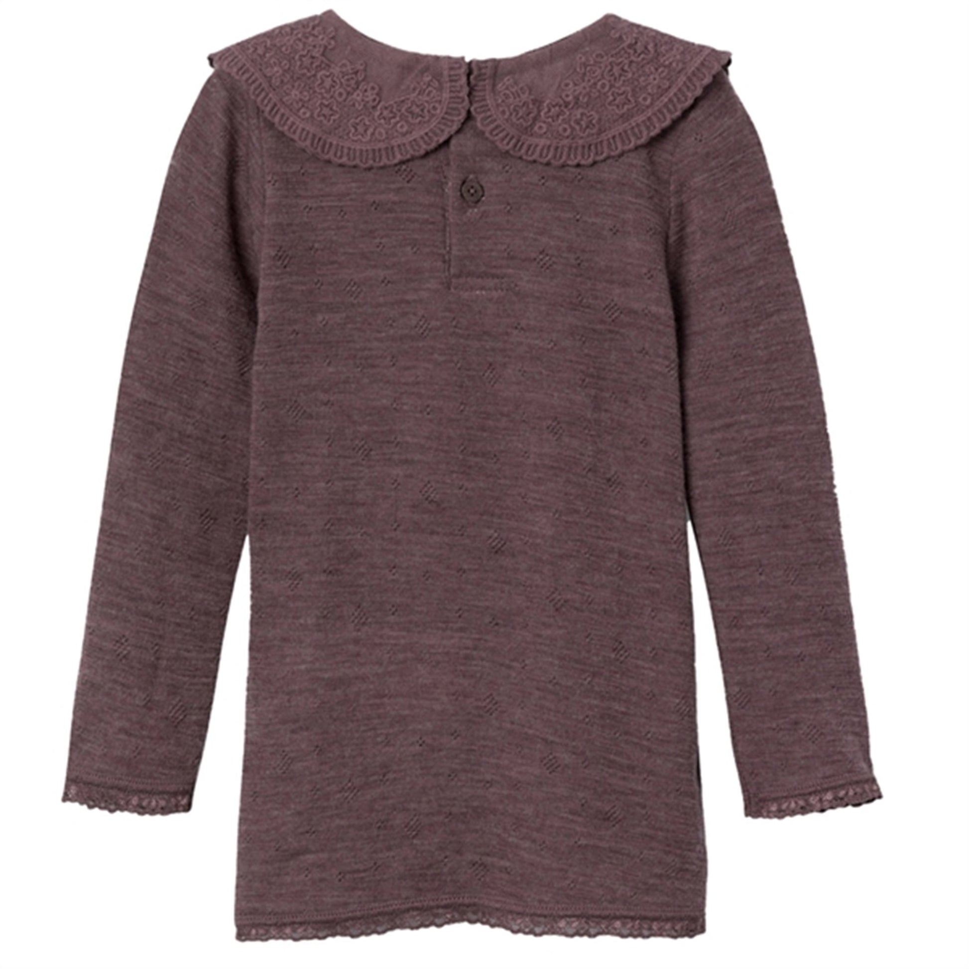 Name it Peppercorn Wang Wool Blouse With Collar