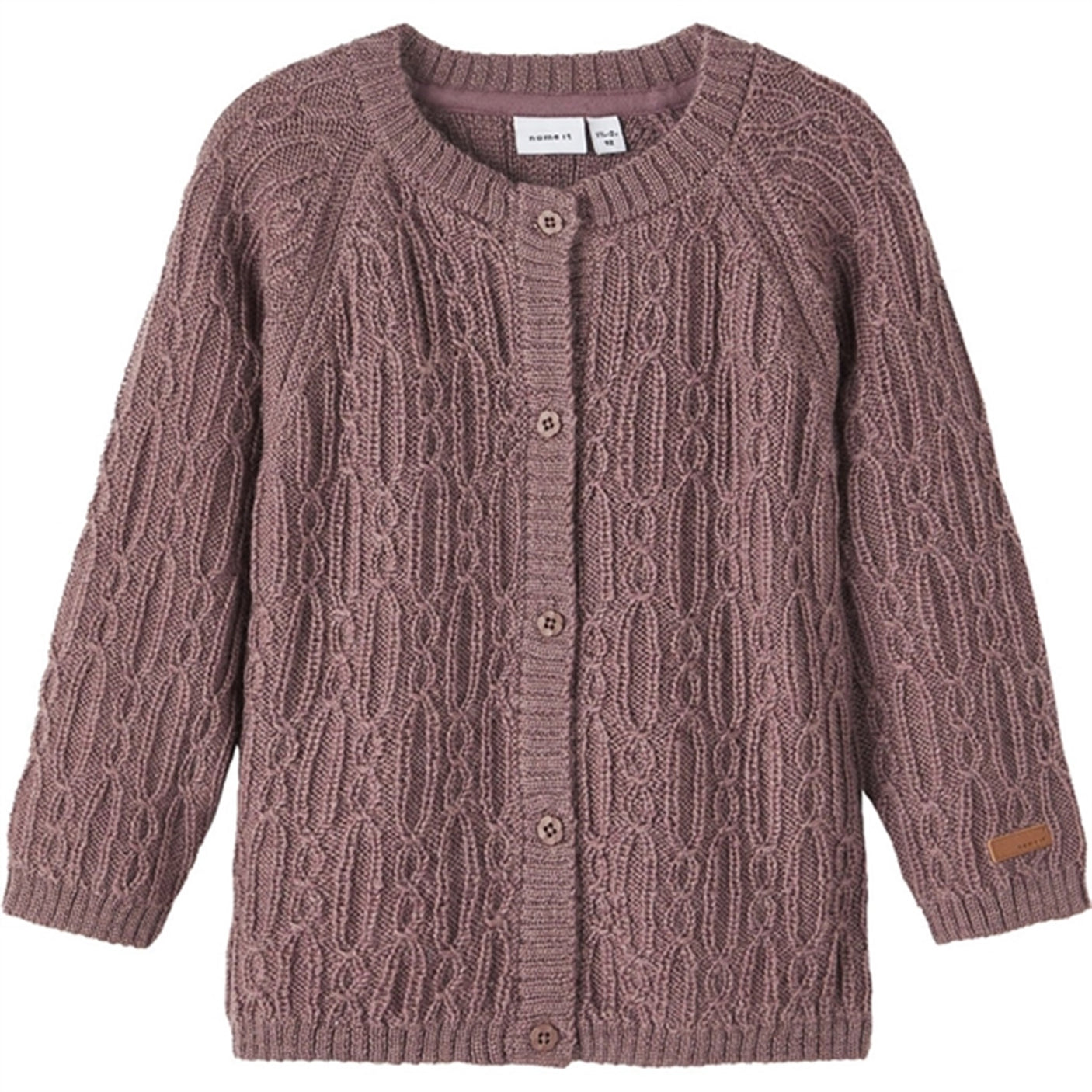 Name it Peppercorn Wrilla Wool Knit Cardigan