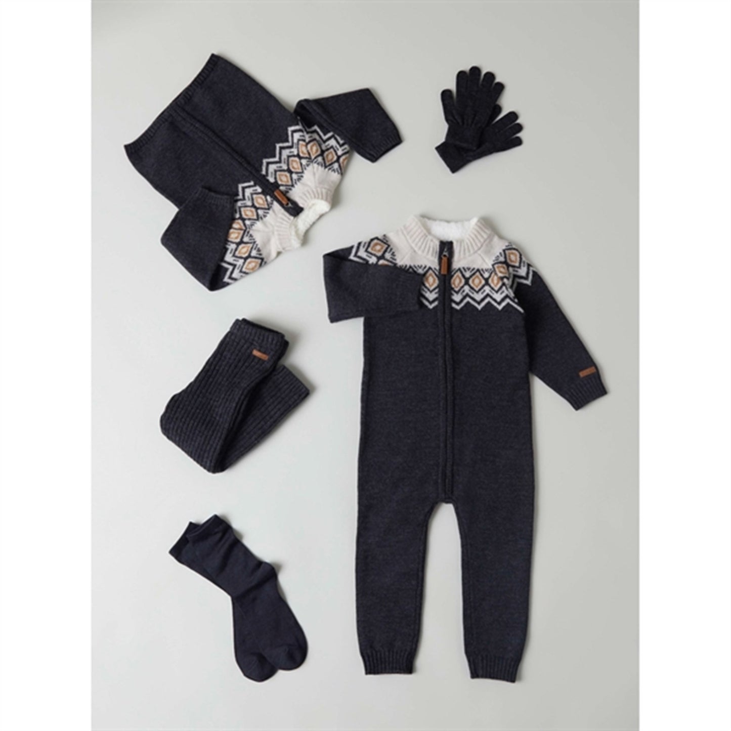 Name it Blue Graphite Wriss Uld Knit Cardigan