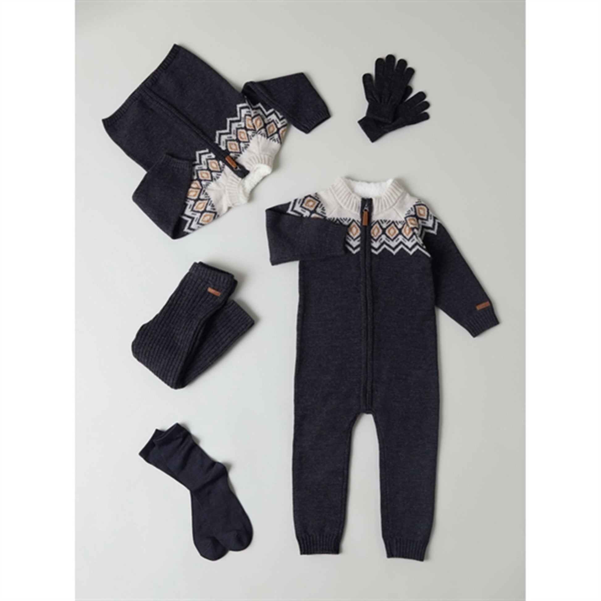 Name it Blue Graphite Wriss Uld Knit Cardigan