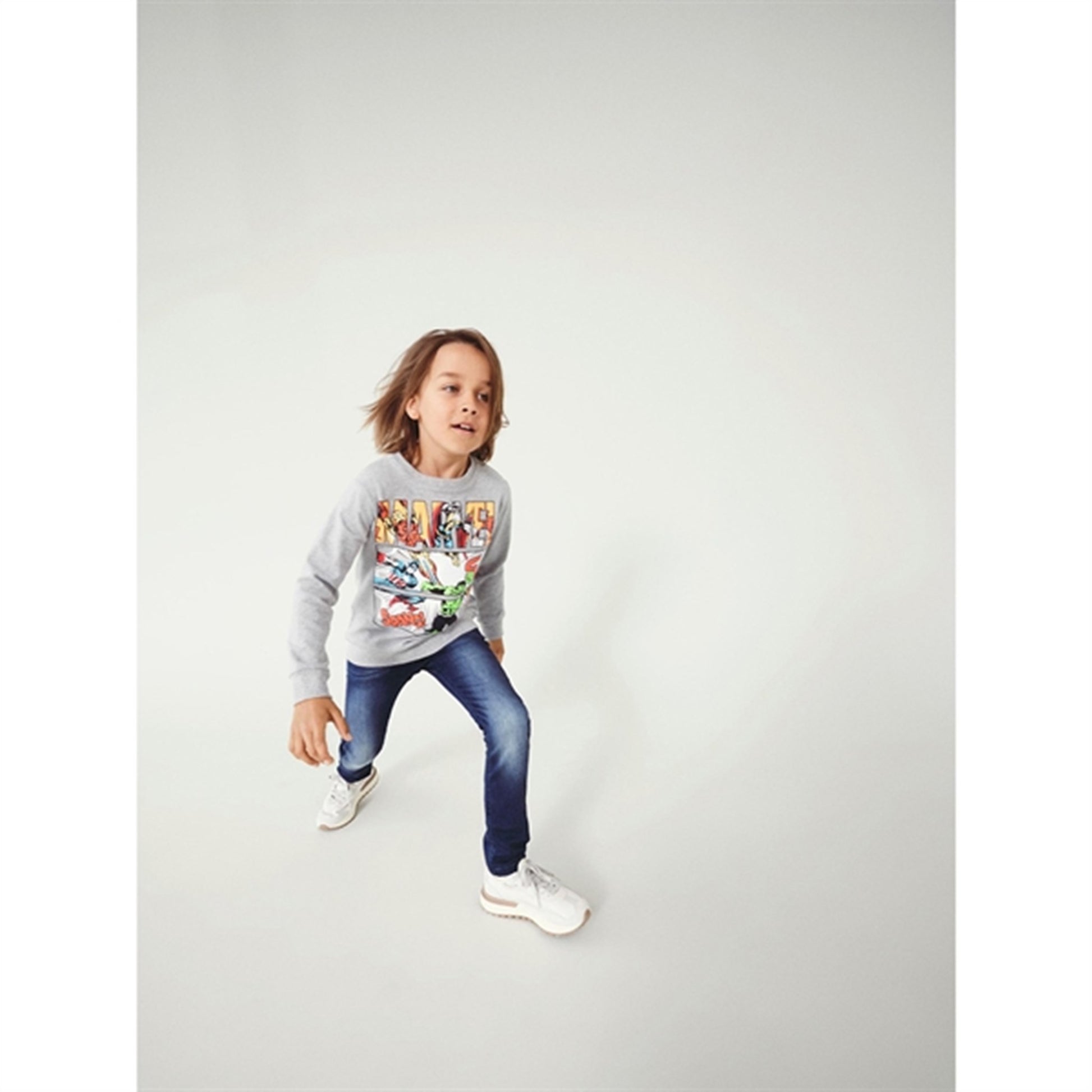 Name it Grey Melange Foss Marvel Sweatshirt