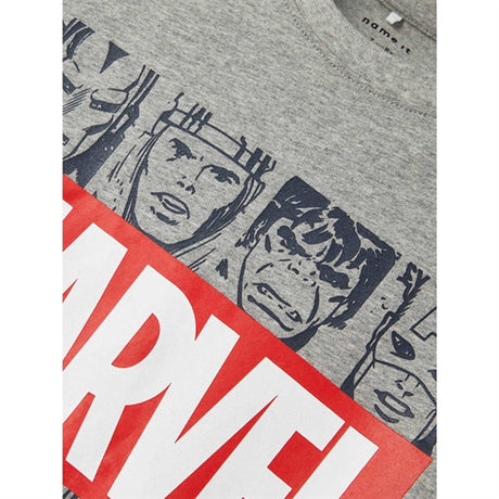 Name it Grey Melange Mackin Marvel T-Shirt