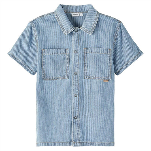 Name it Light Blue Denim Stripe Denim Shirt