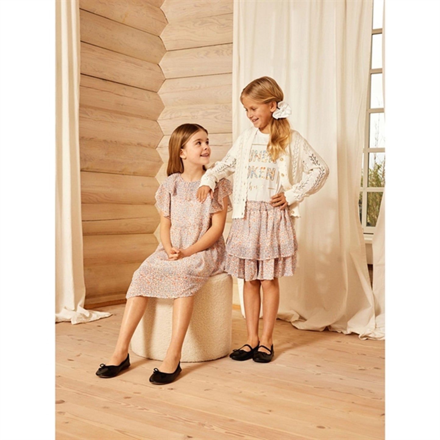 Name it Peach Nectar Fisilk Skirt