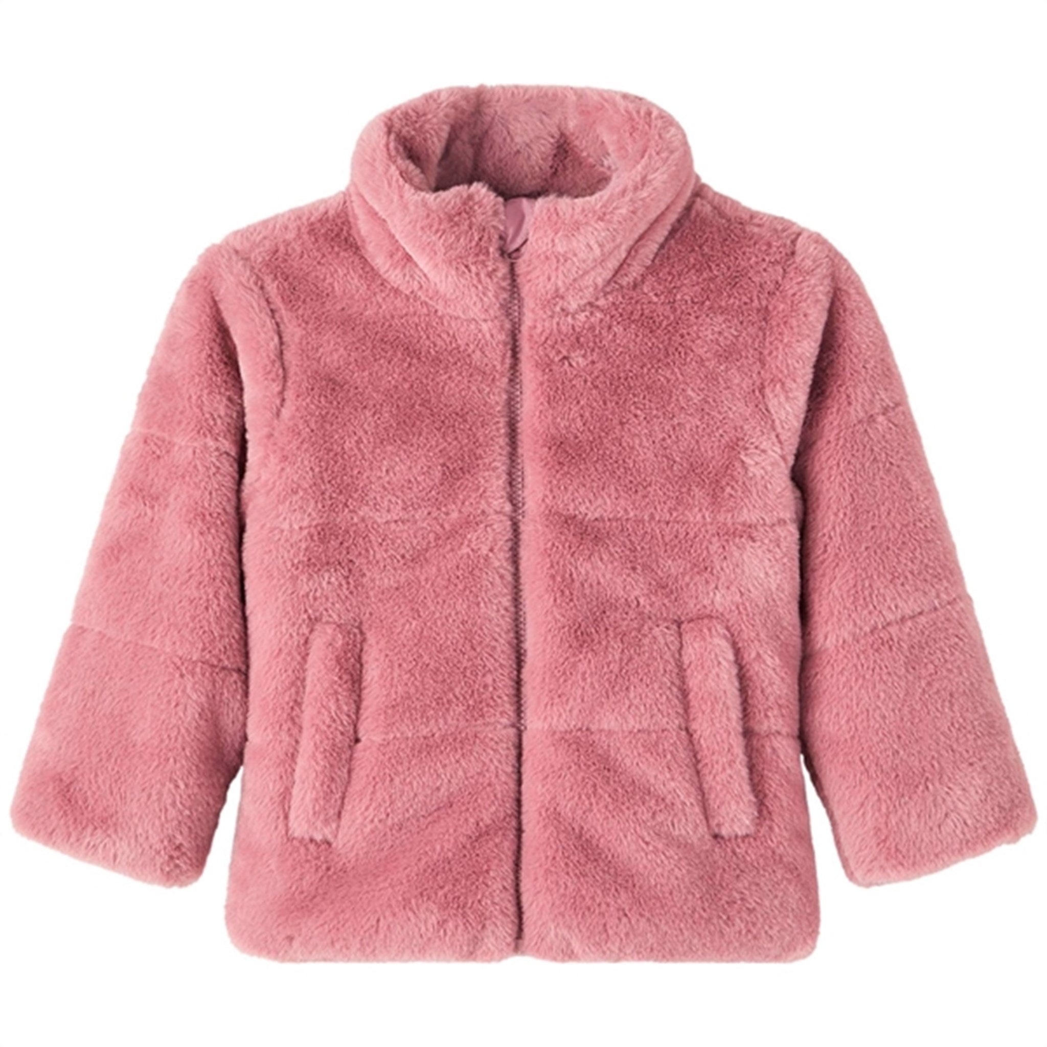 Name it Wistful Mauve Mosa Fake Fur Jacket