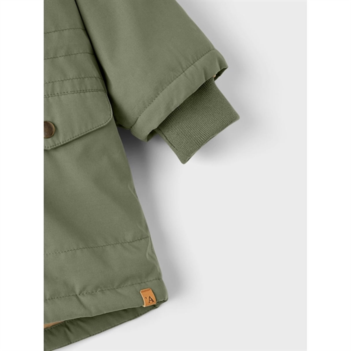 Lil'Atelier Oil Green Golan Padded Jacket