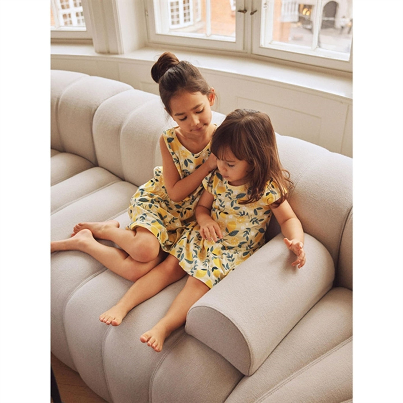 Name it Double Cream Lemon AOP Vigga Dress