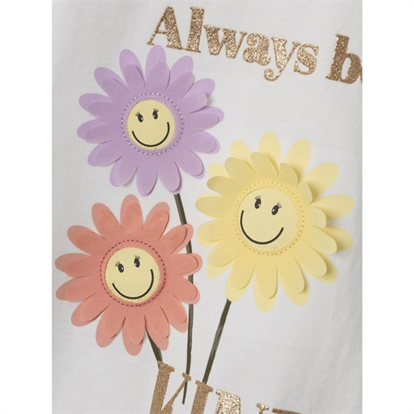 Name it Bright White Farna Happy T-Shirt