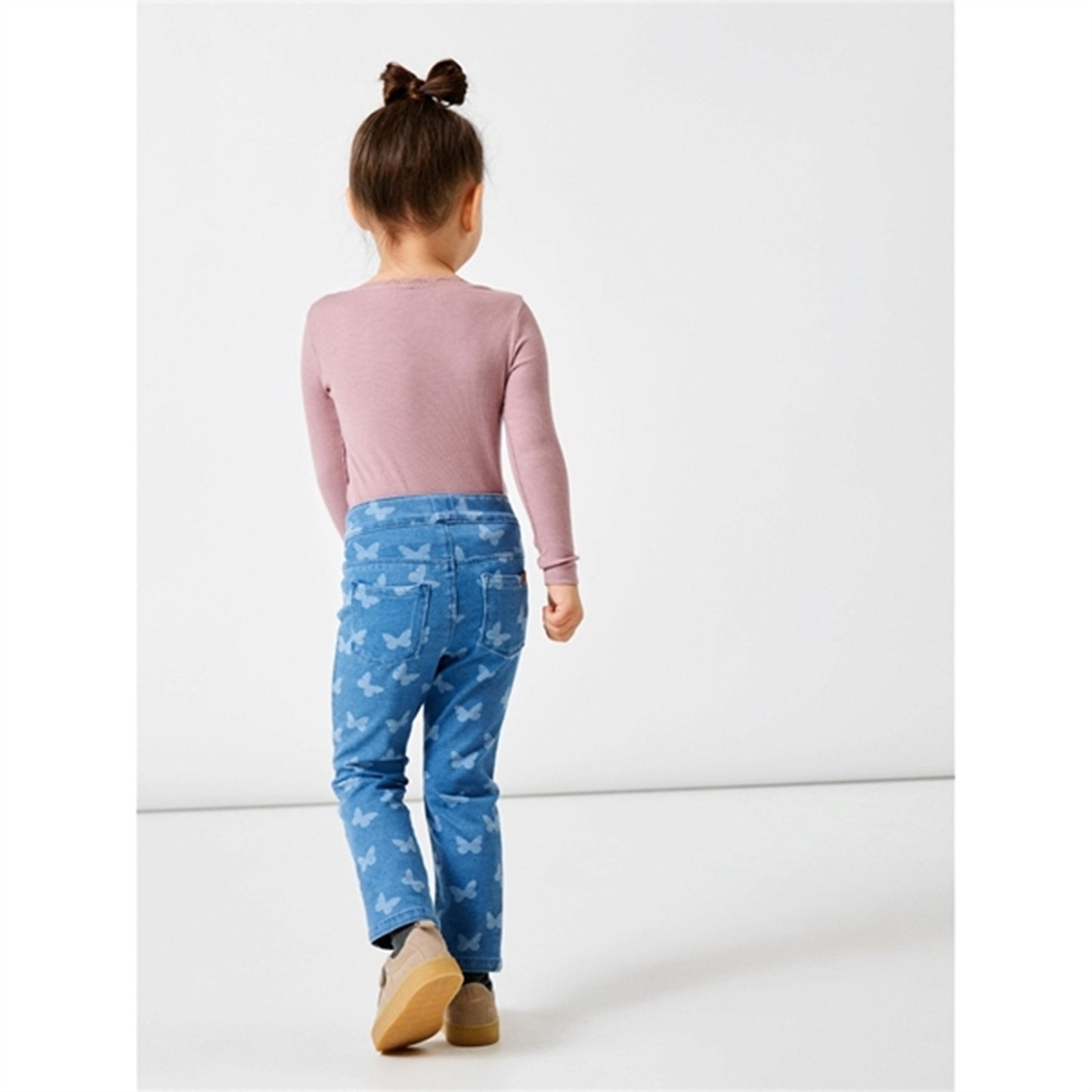 Name it Medium Blue Denim Butterfly Salli Slim Denim Leggings Noos