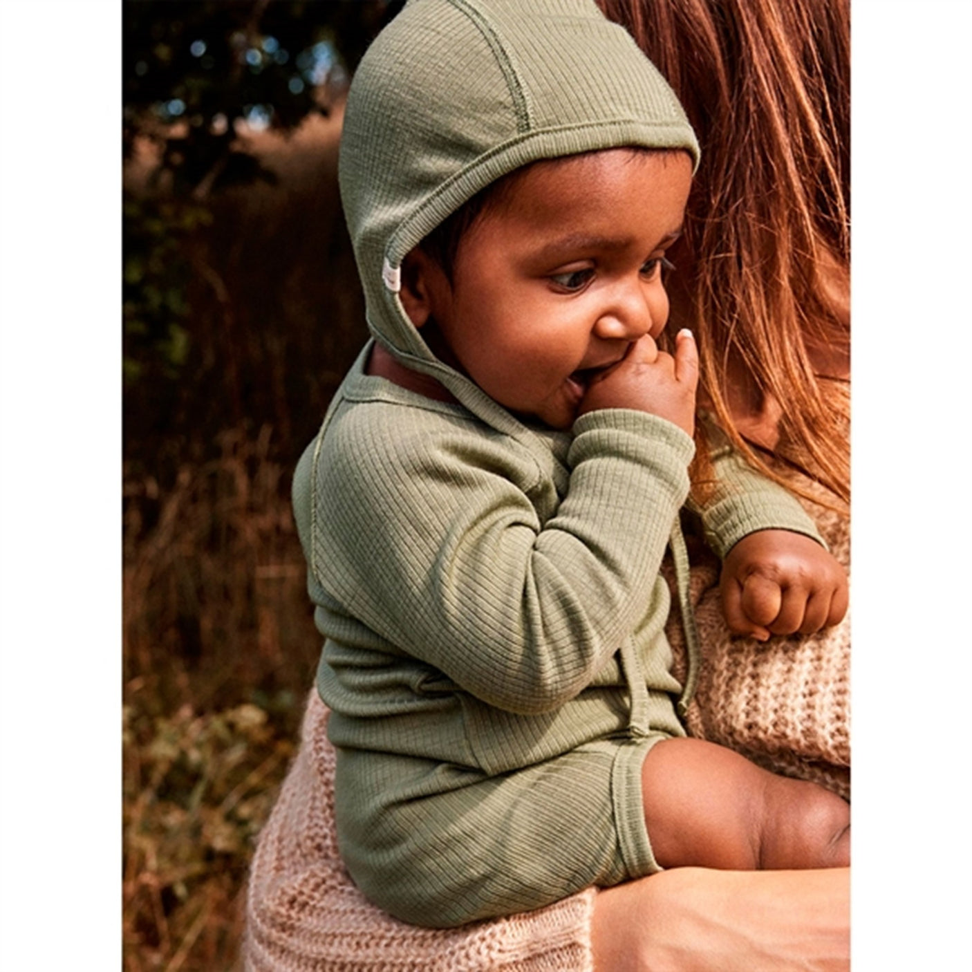 Lil'Atelier Oil Green Fable Slim Wool Body