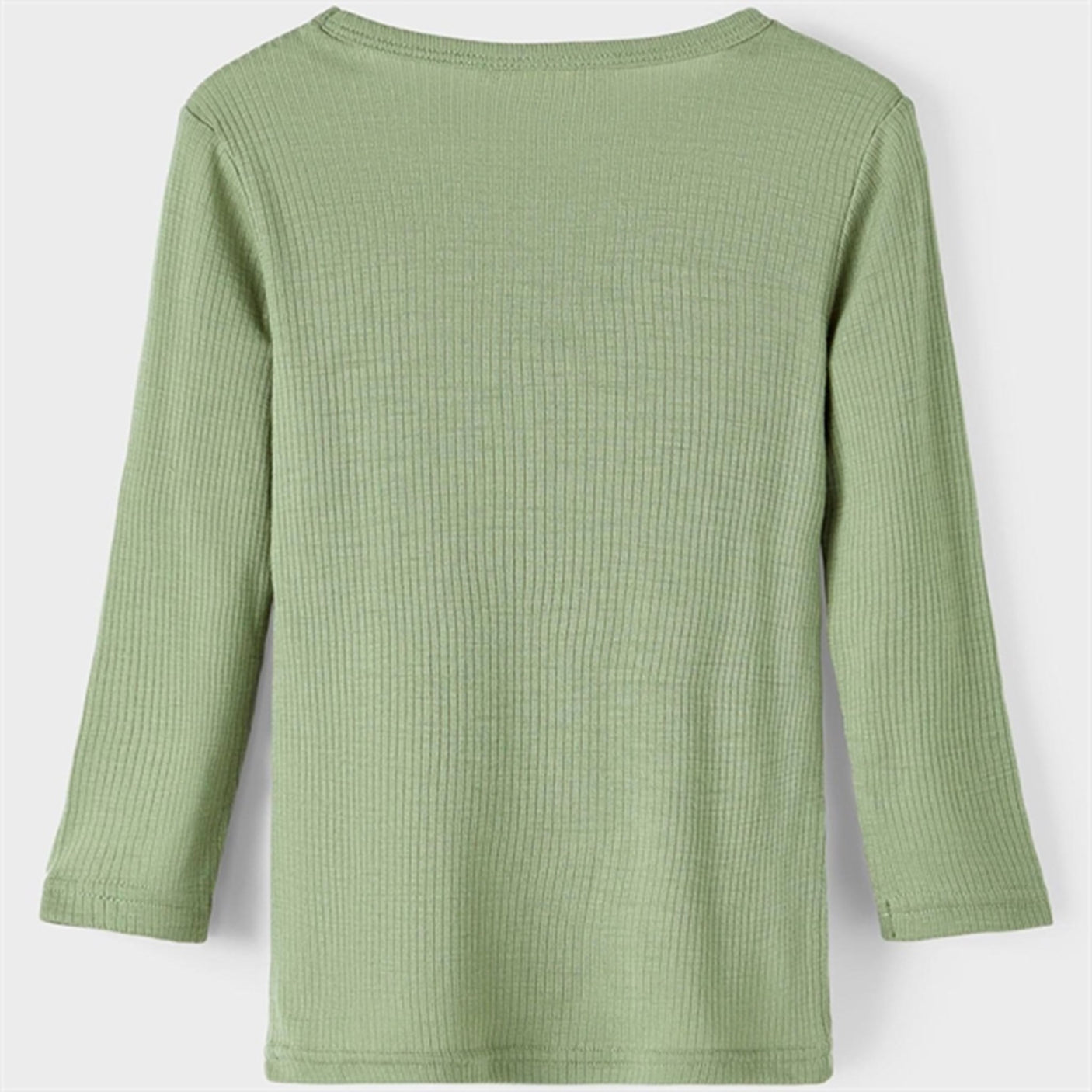 Lil'Atelier Oil Green Fable Slim Wool Blouse