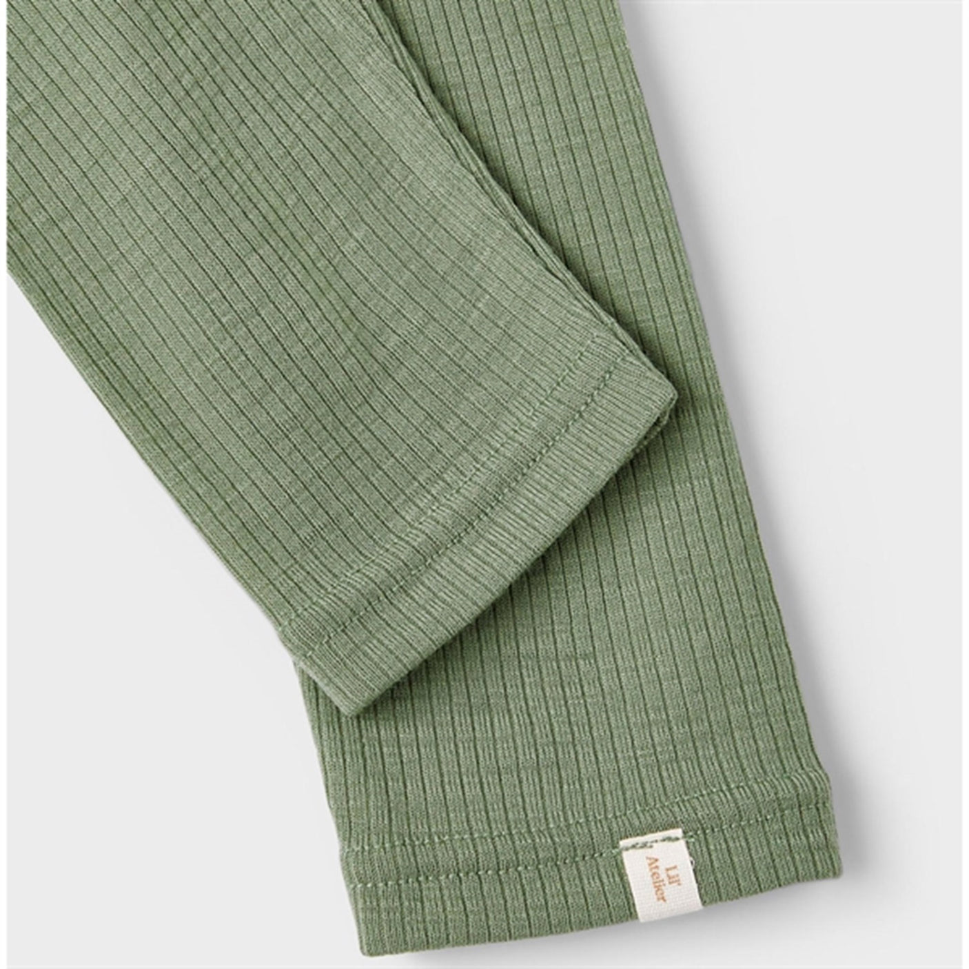 Lil'Atelier Oil Green Fable Slim Wool Leggings