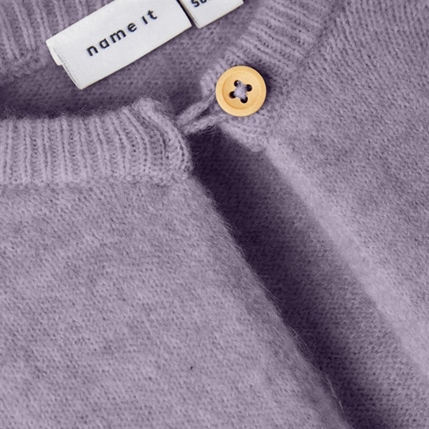 Name it Lavender Gray Lorina Knit Cardigan