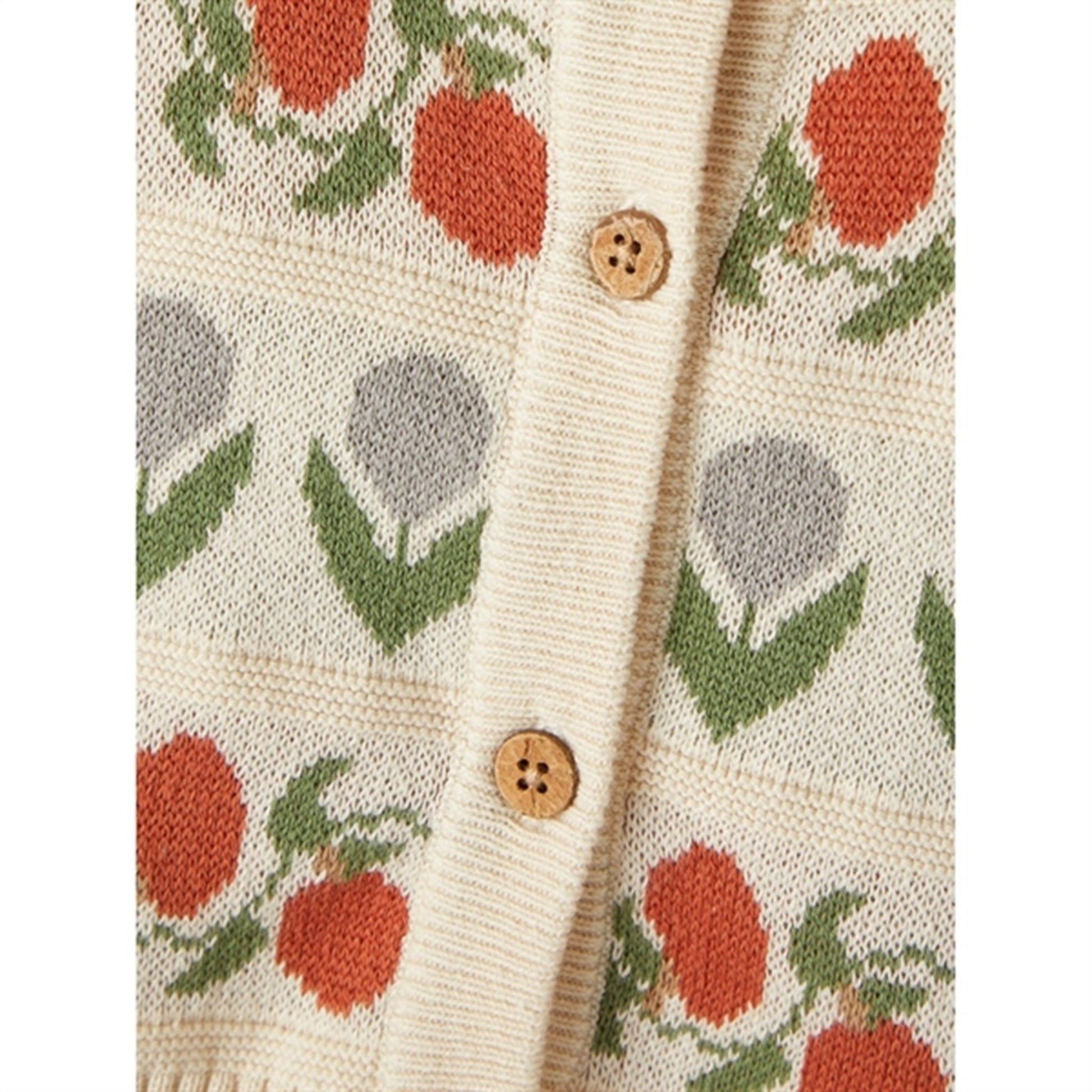 Lil'Atelier Whitecap Gray Lamai Knit Cardigan