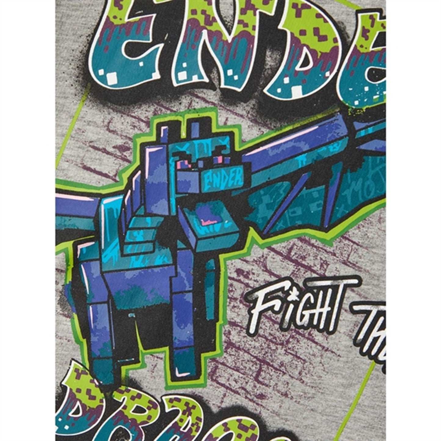 Name it Grey Melange Jengo Minecraft Sweat Hoodie