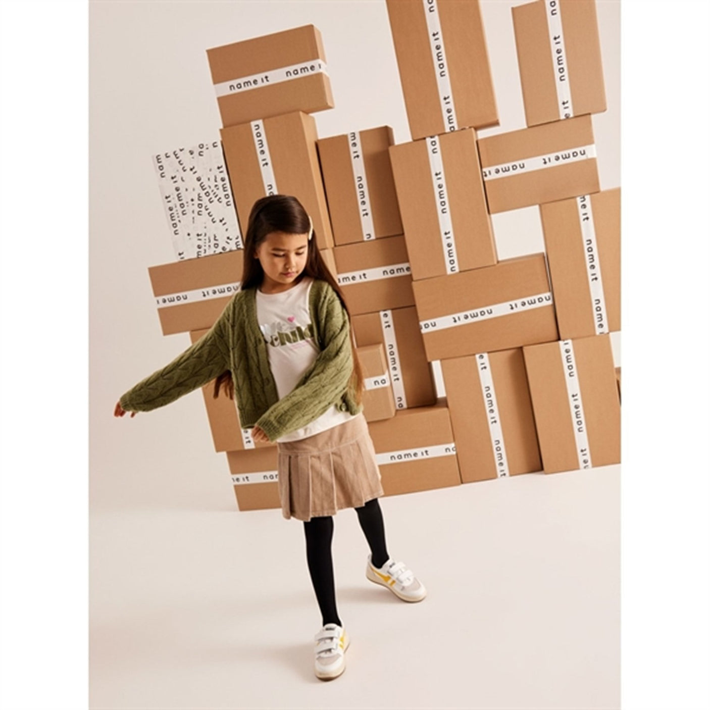 Name it Oxford Tan Salli Short Corderoy Skirt