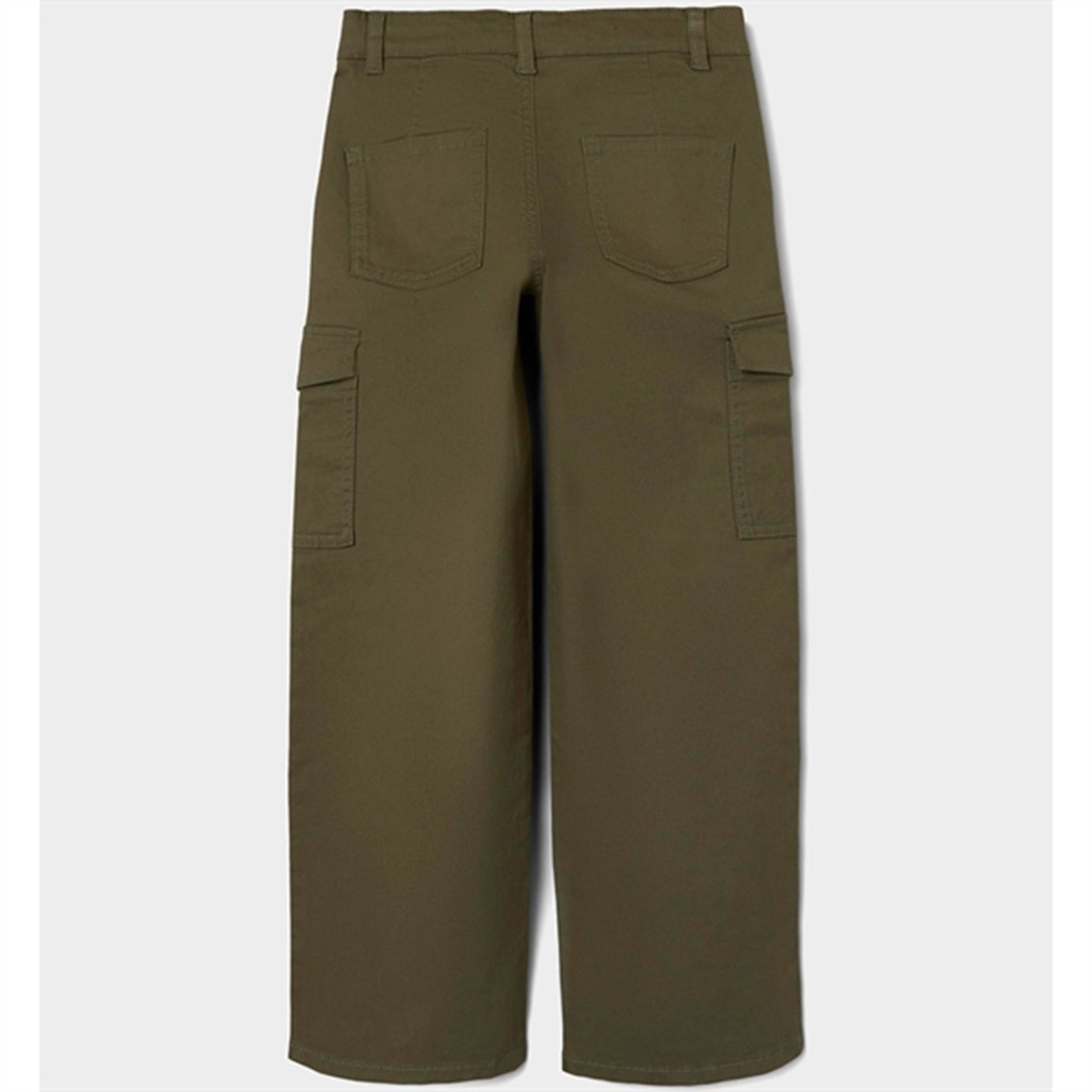 Name it Deep Lichen Green Rose Wide Twill Cargo Pants Noos