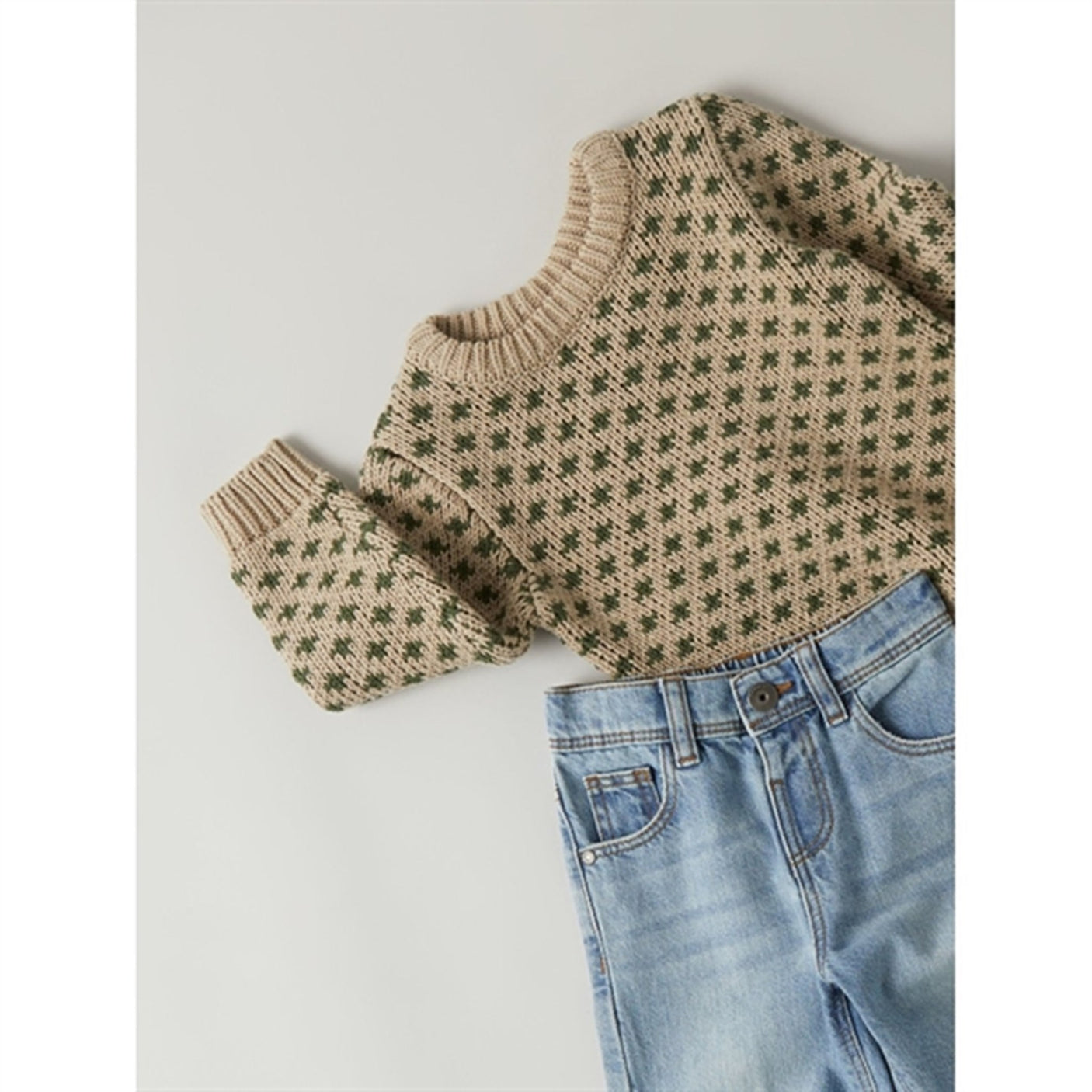 Name it Oxford Tan Monis Knit Blouse