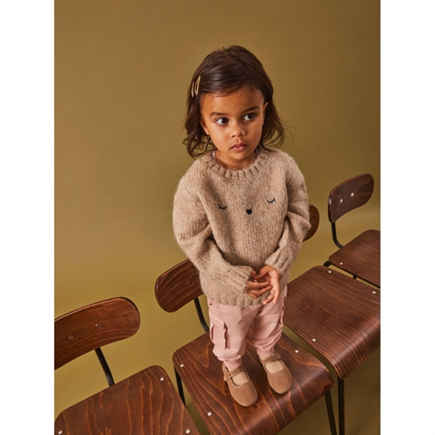 Name it Oxford Tan Olasna Knit Blouse